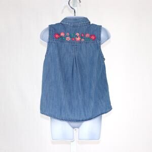 Gymboree Embroidered Tie Waist Shirt Chambray 5